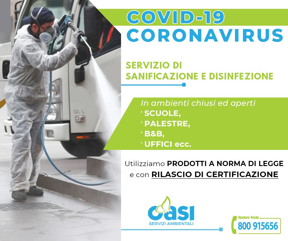 Servizio di Sanificazione e Disinfezione